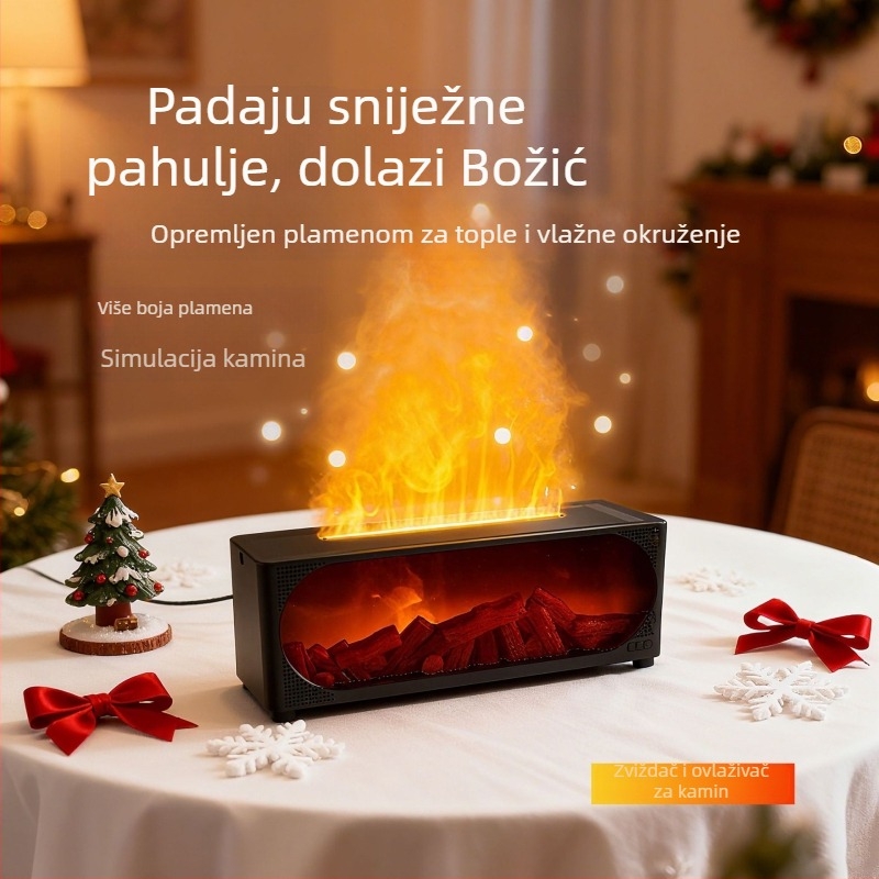 Bluetooth zvučnik s ovlaživačem zraka i difuzorom aromaterapije te noćnim svjetlom; sustav s 2 zvučnika, Bluetooth 5.1, 40Hz-20kHz, 6 sati reproducije, domet 10 m