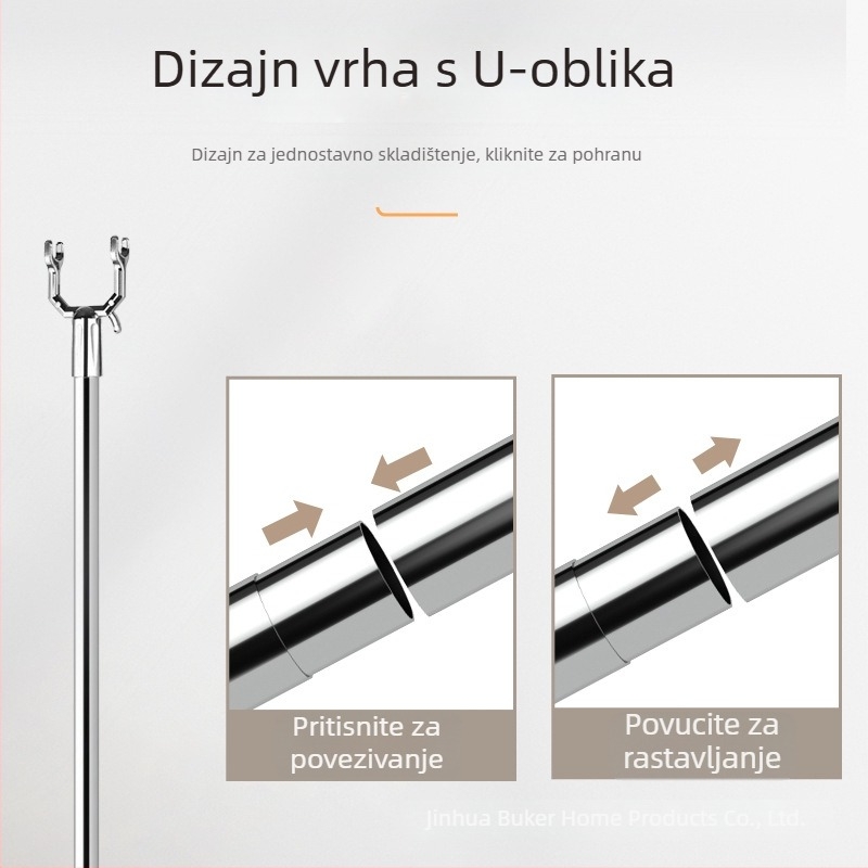 AISPUTIN Nehrđajući čelični teleskopski držač za sušenje rublja za balkon – moderni minimalistički dizajn