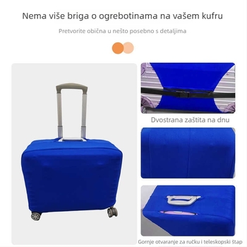 Zaštitna navlaka za kufor, elastična, poliester, jednobojna, otporna na rez