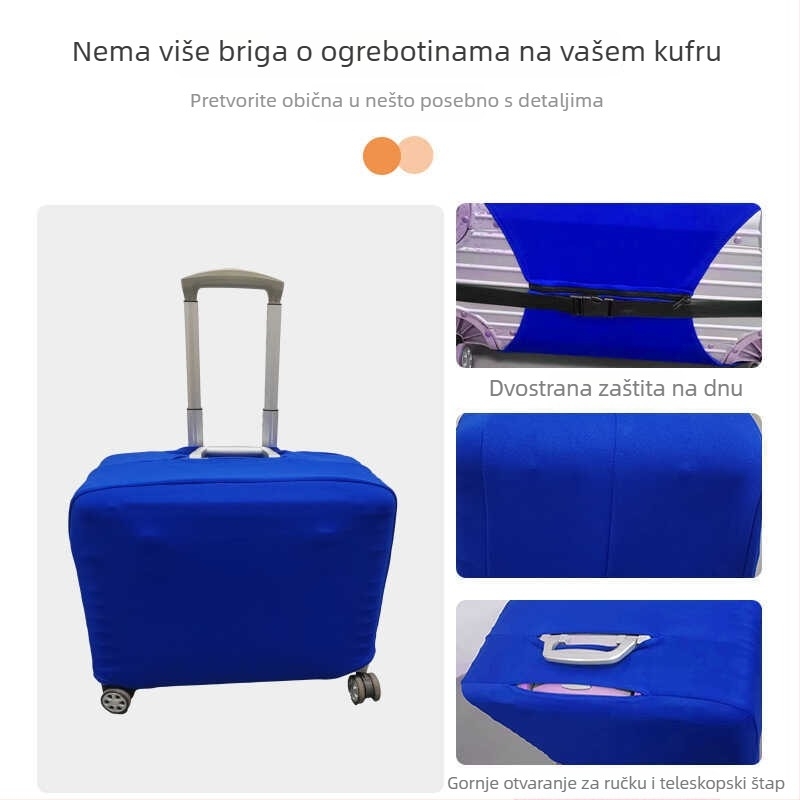 Zaštitna navlaka za kufor, elastična, poliester, jednobojna, otporna na rez