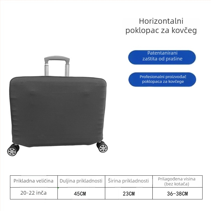 Zaštitna navlaka za kufor, elastična, poliester, jednobojna, otporna na rez