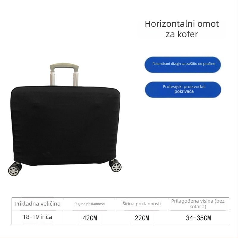 Zaštitna navlaka za kufor, elastična, poliester, jednobojna, otporna na rez