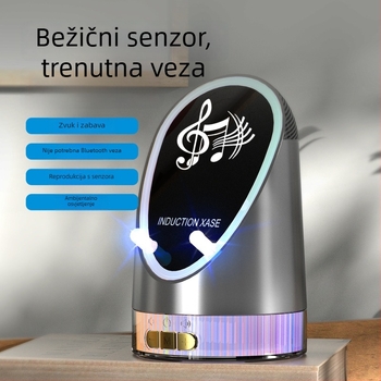 Tri u jednoj Bluetooth zvučnik s držačem za telefon i USB punjenjem, Bluetooth 5.0, izlaz 10W, domet 10 m, frekvencijsko područje 60 Hz-15 kHz, SNR ≥60 dB