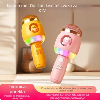 Dječji karaoke mikrofon MKF-1, Bluetooth 2.0, ugrađena baterija 2000–4000 mAh, trajanje baterije 6–8 h, nazivna snaga 220