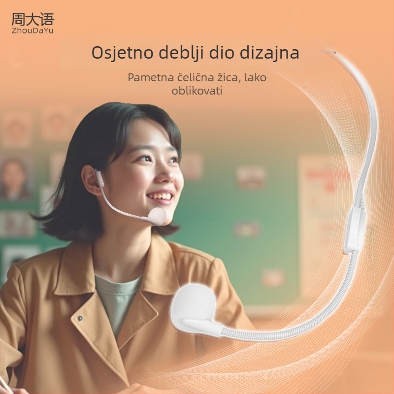 Bežični konferencijski headset mikrofon s držalom za uho, dizajn na glavi, raspon frekvencija 30 Hz–15 kHz, SNR ≥70 dB