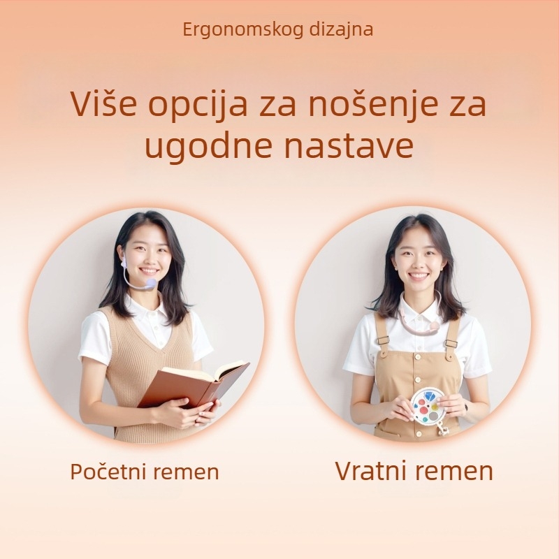 Bežični konferencijski headset mikrofon s držalom za uho, dizajn na glavi, raspon frekvencija 30 Hz–15 kHz, SNR ≥70 dB