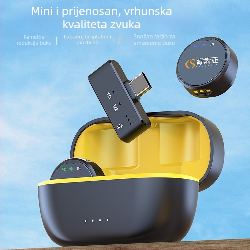 Kensaw M9por Lavalier mikrofon za livestreamanje – profesionalni klips mikrofon, odziv frekvencij 100 Hz–20 kHz, SNR ≥60 dB, trajanje baterije 6–8 h