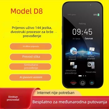 Common Language M80pro prevoditelj — AI prijevod u realnom vremenu, Android, Bluetooth, domet 10 m, upravljanje dodirnim zaslonom i tipkom