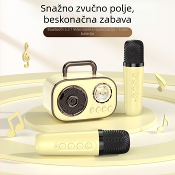 Bežični Bluetooth karaoke zvučnik s ugrađenom baterijom, izlazna snaga 5W, Bluetooth 5.3, frekvencijski raspon 30 Hz–15 kHz, domet do 10 m