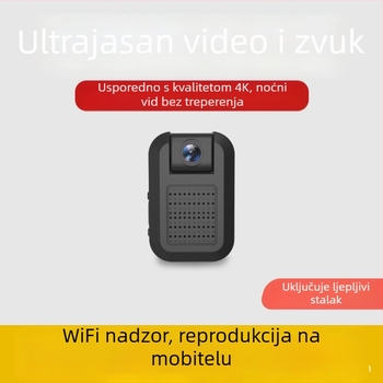 Mini Wi‑Fi kamera za kućno praćenje, 1080P, širokokutni objektiv, podrška TF kartici, noćni vid, detekcija pokreta s upozorenjima