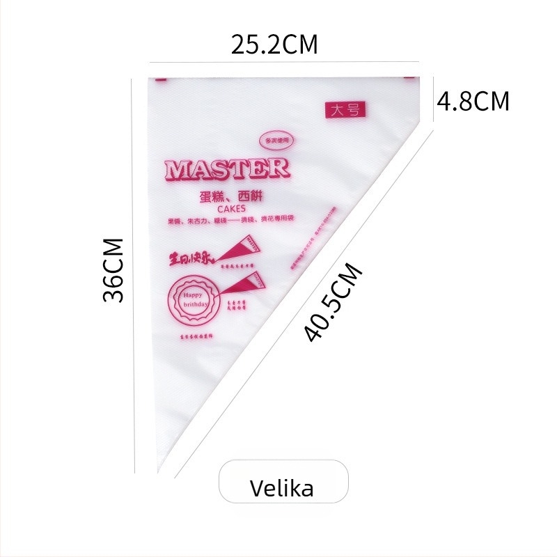 Set za ukrašavanje torti s vrećicom za ukrašavanje i nastavkom, za kućnu upotrebu, jednokratno