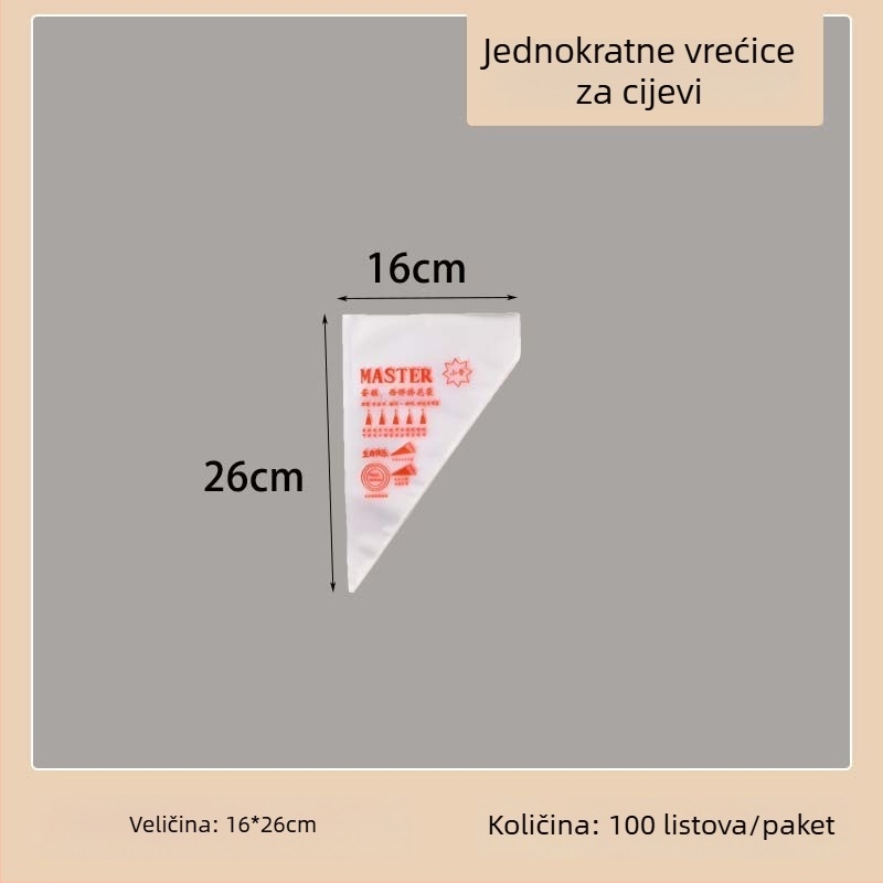 Set jednokratnih vrećica za ukrašavanje torti, debeli materijal, prehrambena PE, stil životinjski džakard, uključuje vrhove za ukrašavanje, vrećice i pištolj za ukrašavanje