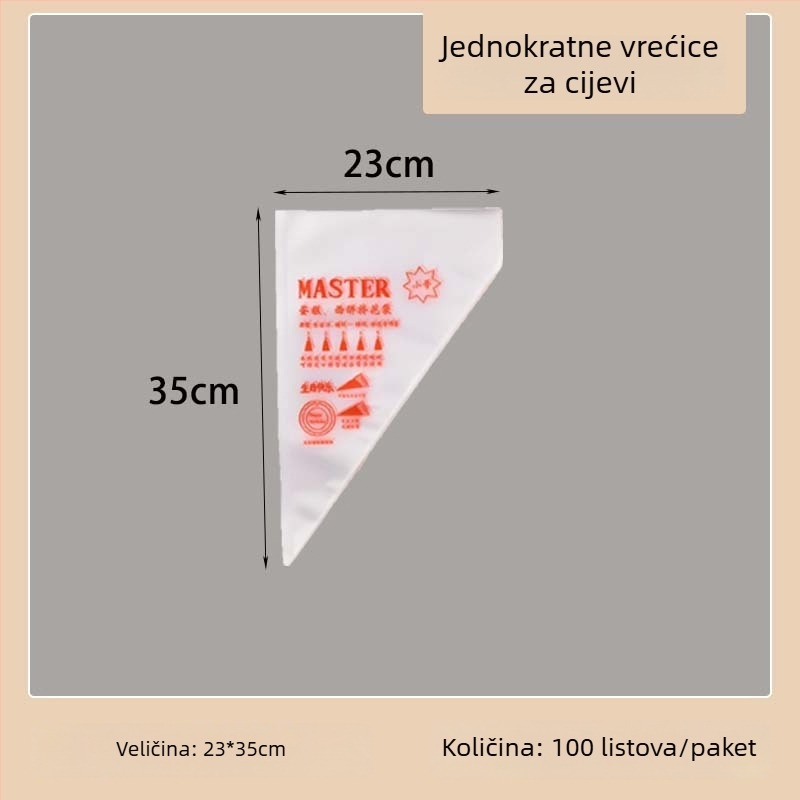 Set jednokratnih vrećica za ukrašavanje torti, debeli materijal, prehrambena PE, stil životinjski džakard, uključuje vrhove za ukrašavanje, vrećice i pištolj za ukrašavanje