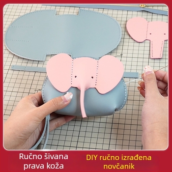 Novčanik za kovanice od prave kože, dvostrukog sloja goveđe kože, unisex dizajn, za pohranu