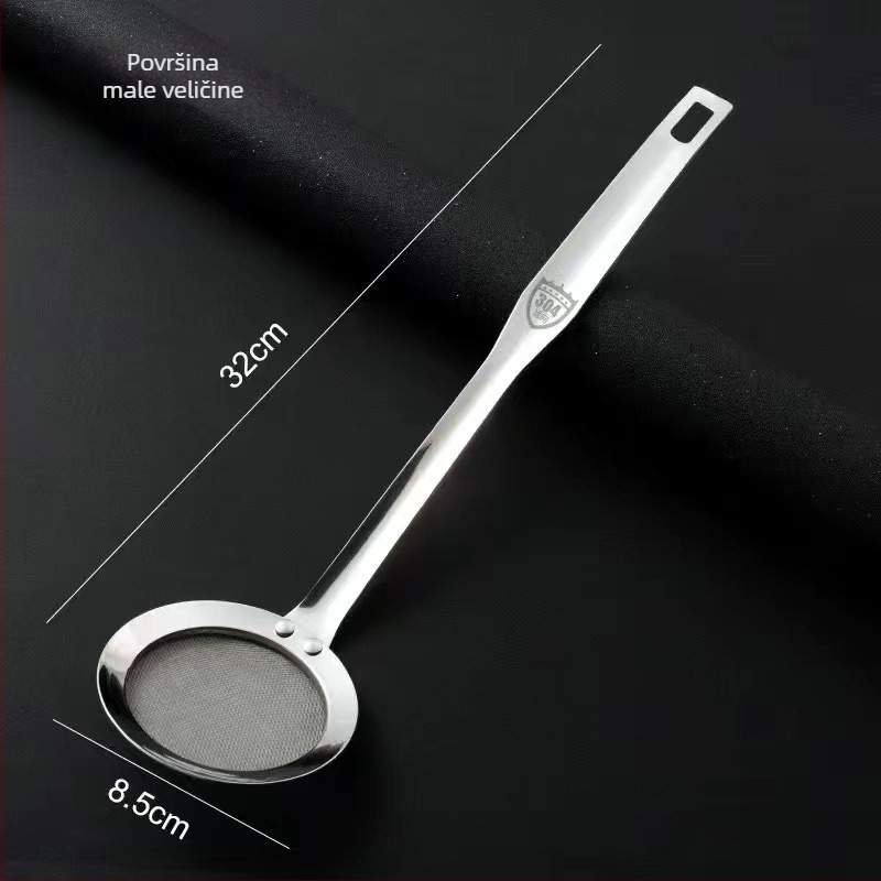 Set od nehrđajućeg čelika 304 s mrežastim filrom: kolander, žlica za rezance, sito za brašno, zaštita od opeklina, mogućnost prilagođenog logotipa