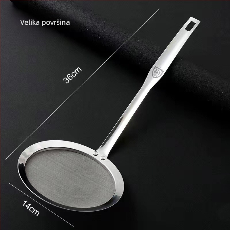 Set od nehrđajućeg čelika 304 s mrežastim filrom: kolander, žlica za rezance, sito za brašno, zaštita od opeklina, mogućnost prilagođenog logotipa