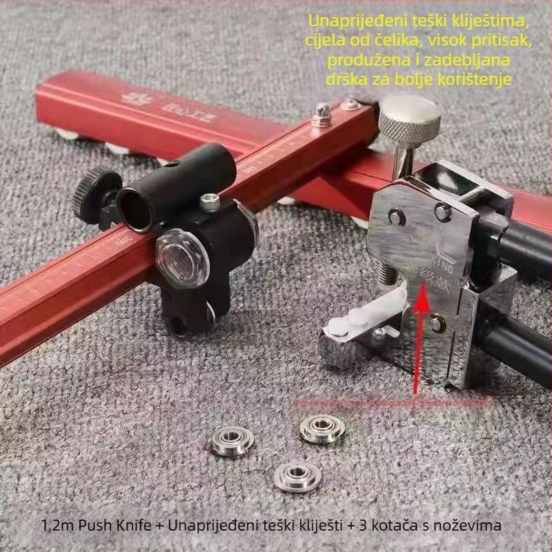 T-tip nož za guranje pločica, model Roller Glass Knife, alat za rezanje pločica