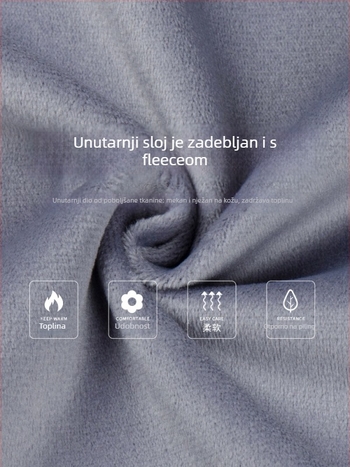 Muška termo košulja od modala, s fleece iznutra, bez glačanja, dugi rukav, jednobojna