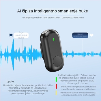 Bežični lavalier mikrofon Q6 - 6 kanala, raspon frekvencija 100 Hz–20 kHz, SNR ≥100 dB, ugrađena baterija 3–6 sati
