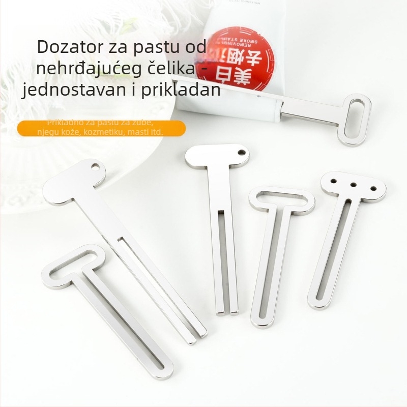 Nehrđajući čelični istiskivač za pastu za zube i kremu za ruke, ručni, višefunkcionalan