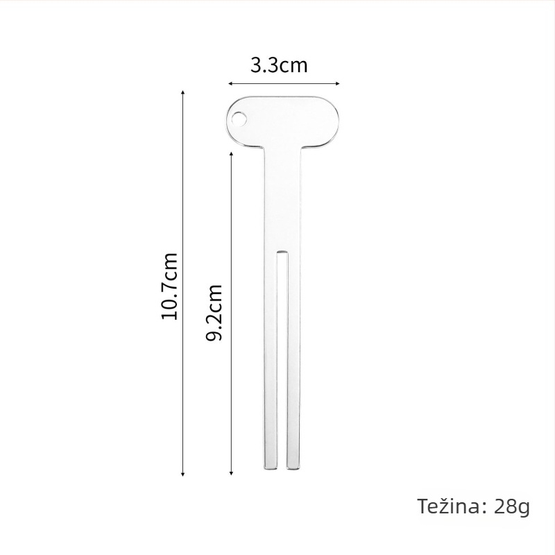 Nehrđajući čelični istiskivač za pastu za zube i kremu za ruke, ručni, višefunkcionalan