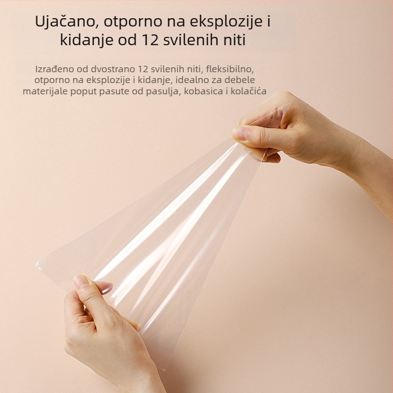 Jednokratna vrećica za ukrašavanje kolača, PE materijal, s trokutastom mlaznicom, kućna upotreba