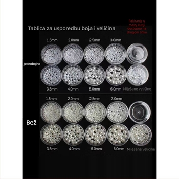 Perle za nokte, kružne, neporozne, materijal: aluminijev oksid, pakiranje: osnovno pakiranje