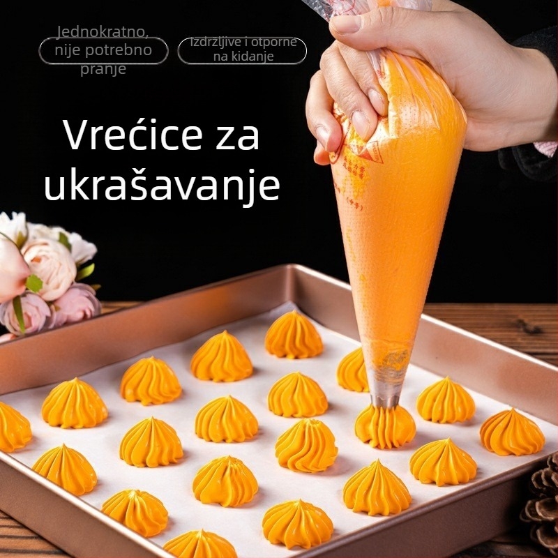 Jednokratna PE vrećica za ukrašavanje – za pečenje i dekoriranje, trokutasta i debela vrećica za špricanje