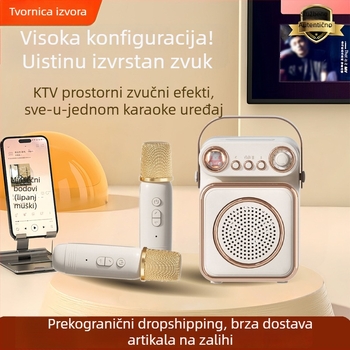 Karaoke mikrofon i sve-u-jednom zvučni sustav za kućnu upotrebu, bežični Bluetooth, prenosni set za djecu