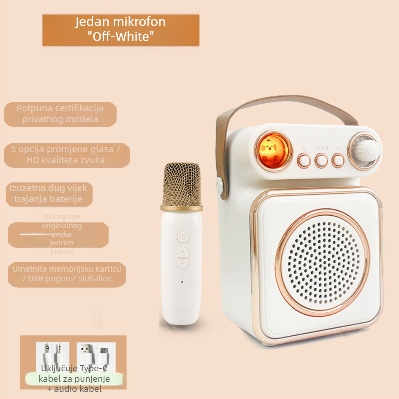 Karaoke mikrofon i sve-u-jednom zvučni sustav za kućnu upotrebu, bežični Bluetooth, prenosni set za djecu