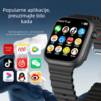 Pametni sat s mogućnošću umetanja kartice, vodootporan, IPS zaslon, Android kompatibilan, trajanje baterije do 7 dana