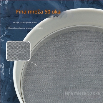 Bakest Prosijivač Brašna, Sito s 50 Mreža, PP Materijal, Kućna Pečenja
