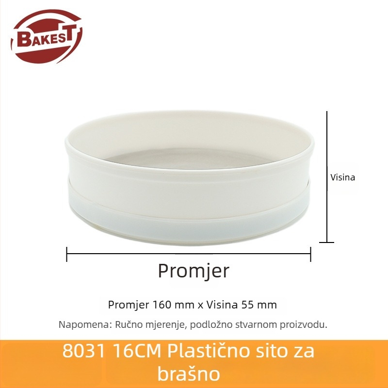 Bakest Prosijivač Brašna, Sito s 50 Mreža, PP Materijal, Kućna Pečenja