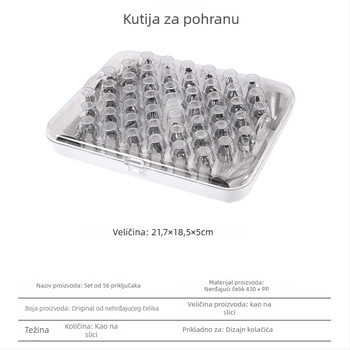 Le jingjing set vrhova za dekoriranje, nehrđajući čelik 430, kutija, za ukrašavanje krema (Brand: Le jingjing; Materijal: 430 nehrđajući čelik; Pakiranje: kutija; Svrha: ukrašavanje krema)