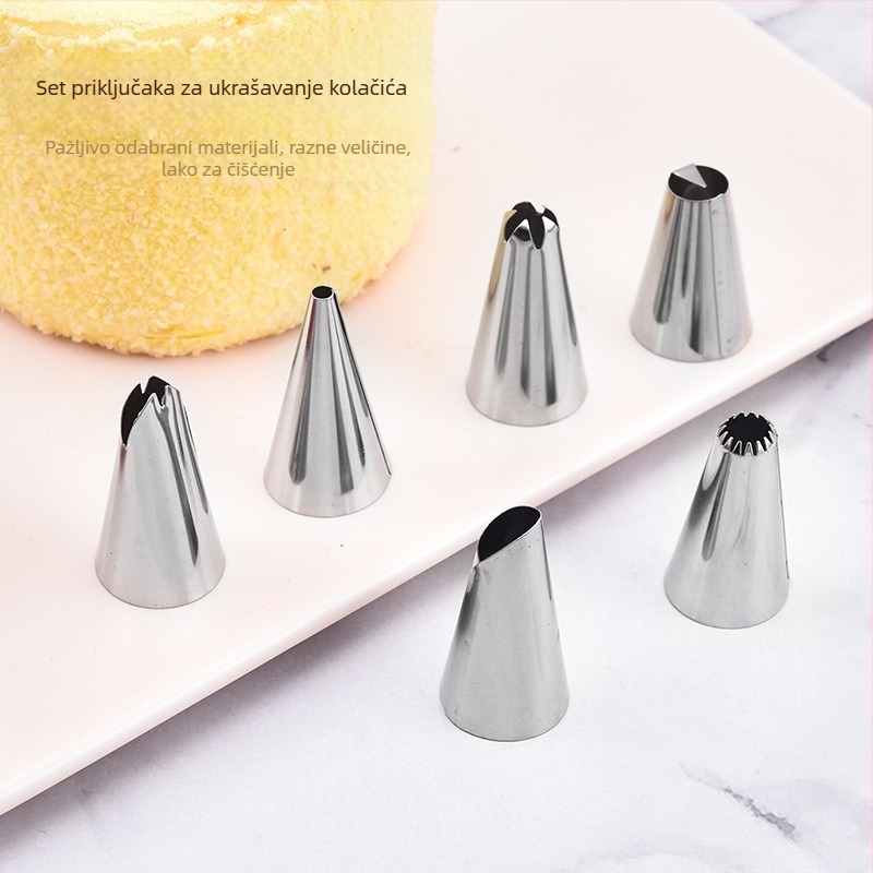 Le jingjing set vrhova za dekoriranje, nehrđajući čelik 430, kutija, za ukrašavanje krema (Brand: Le jingjing; Materijal: 430 nehrđajući čelik; Pakiranje: kutija; Svrha: ukrašavanje krema)