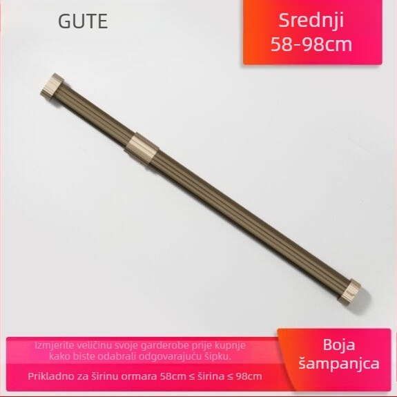 Teleskopska šipka za odjeću u garderobi, aluminijska legura, model Type C, stil Light Luxury