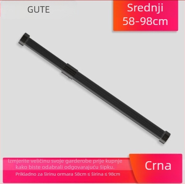 Teleskopska šipka za odjeću u garderobi, aluminijska legura, model Type C, stil Light Luxury