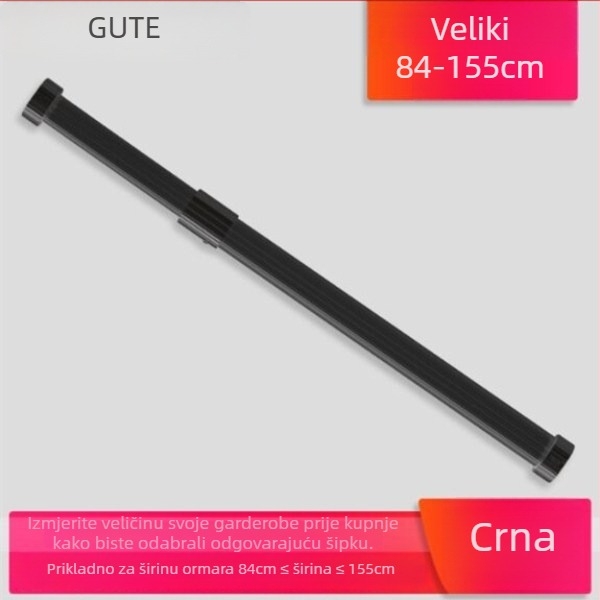 Teleskopska šipka za odjeću u garderobi, aluminijska legura, model Type C, stil Light Luxury