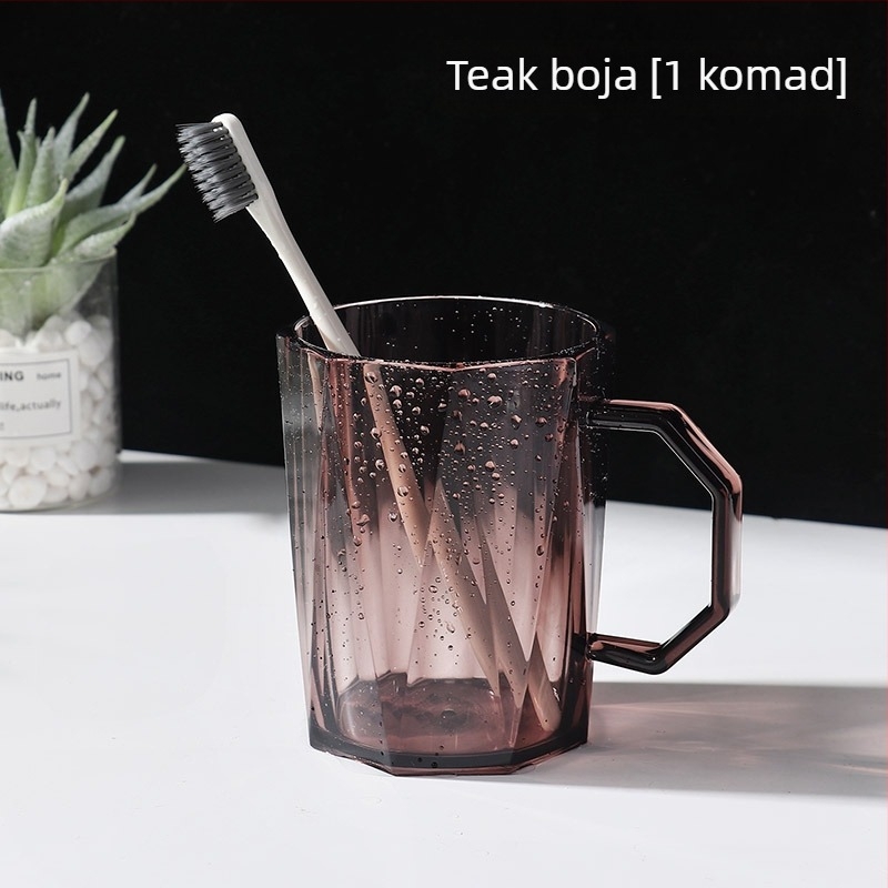 Qiwang plastična čaša za ispiranje usta, prozirna, svijetao luksuzni stil, paket 1 kom