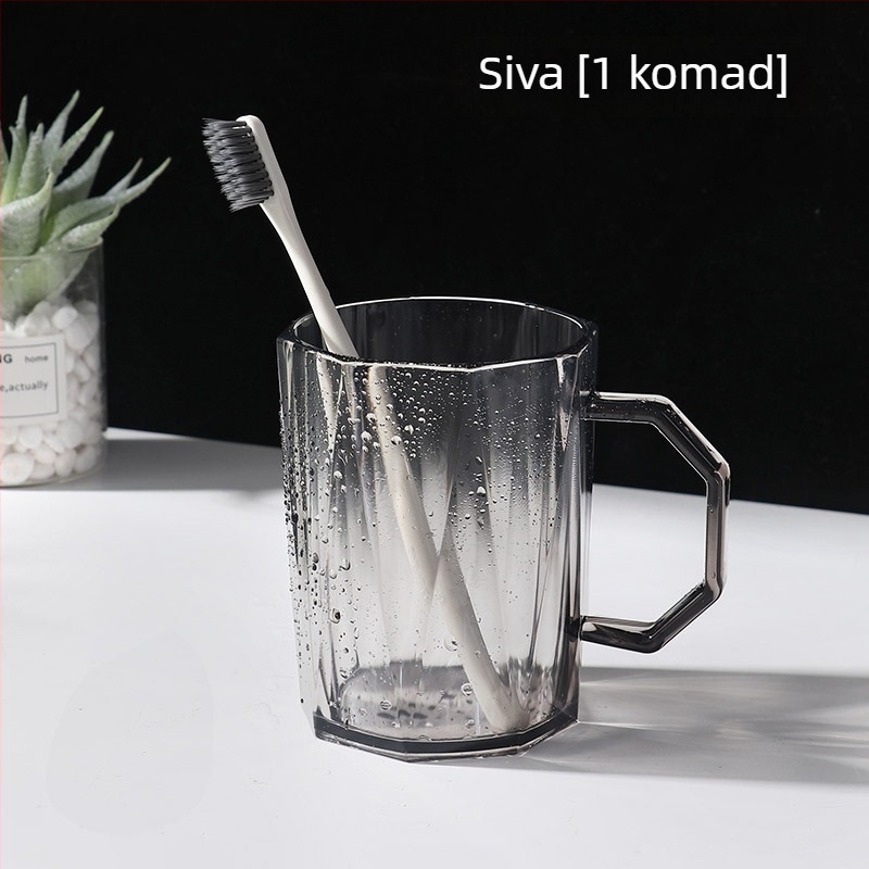 Qiwang plastična čaša za ispiranje usta, prozirna, svijetao luksuzni stil, paket 1 kom