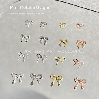 Aksesoari za nokte s mašnicom i leptirima, serija Alloy Butterfly, od legure, licencirana privatna marka.