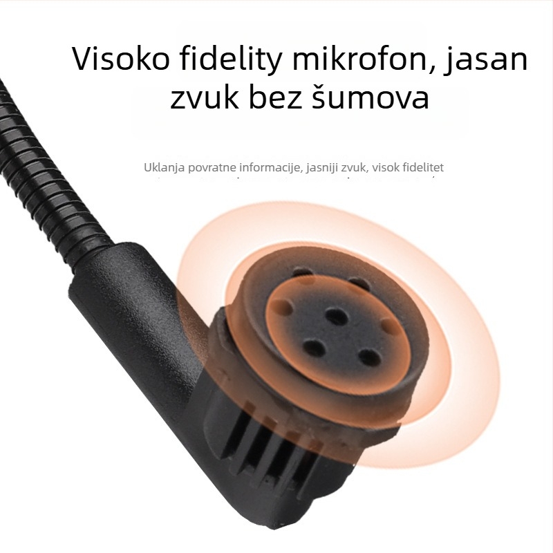 Mikrofon za violinu s ugrađenom baterijom, kapacitivni pretvarač, napajanje 5V, raspon 100 Hz-20 kHz, SNR >=70 dB