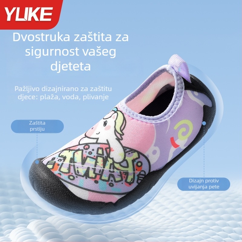 Dječje cipele za rijeku — protuklizne, otporne na posjekotine, s debelim đonom