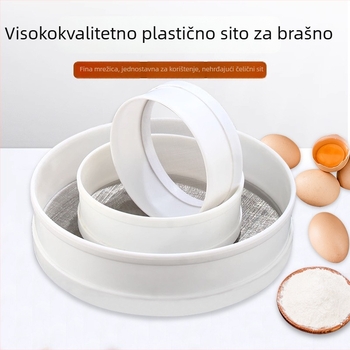 Yatai fino sito za brašno, plastično sito s 50 očiju, ručno za pečenje