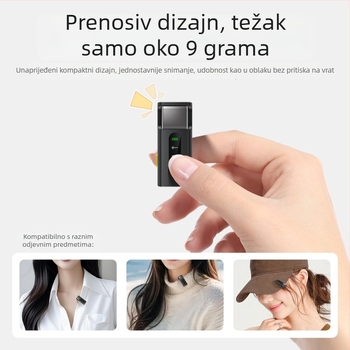 Lavalier mikrofon za prijenos uživo i vlog (omnidirekcijski kondenzatorski, žični, SNR ≥70 dB, model Q16)