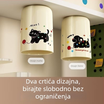 Magnetska šalica za ispiranje usta ispod ogledala, viseća čašica za četkicu, otporna na vlagu i prašinu, plastika, kod proizvoda 1002664801