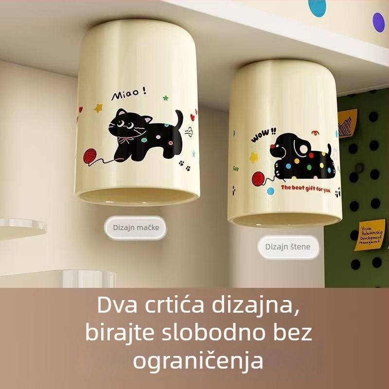 Magnetska šalica za ispiranje usta ispod ogledala, viseća čašica za četkicu, otporna na vlagu i prašinu, plastika, kod proizvoda 1002664801