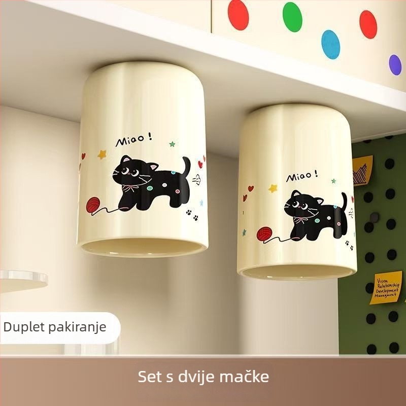 Magnetska šalica za ispiranje usta ispod ogledala, viseća čašica za četkicu, otporna na vlagu i prašinu, plastika, kod proizvoda 1002664801