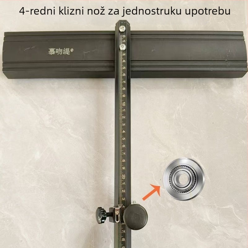 4-redni teški T-oblik gurivač pločica s gornjim mehanizmom tlaka, ručni povećani gurivač za rezanje pločica i kamenih ploča