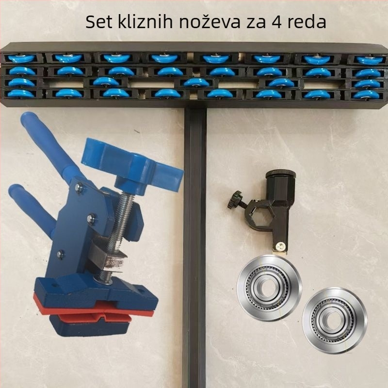 4-redni teški T-oblik gurivač pločica s gornjim mehanizmom tlaka, ručni povećani gurivač za rezanje pločica i kamenih ploča